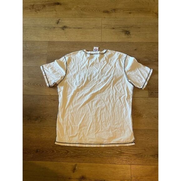 ASAP Worldwide Russell Athletic Fuzzy Logo White T Shirt Short Sleeve Large - Picture 2 of 3